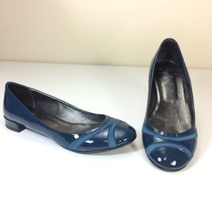 Belle Sigerson Morrison Patent Leather Suede Flats